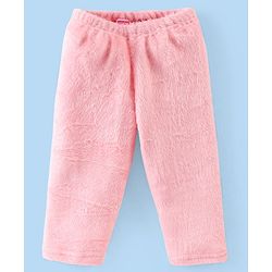 Babyhug Velour Full Sleeves Winterwear Night Suit Nightsuit With Solid Colour - Pink
