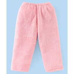 Babyhug Velour Full Sleeves Winterwear Night Suit Nightsuit With Solid Colour - Pink