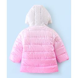 Babyhug Woven Full Sleeves Hoodie with Star Badge - Pink