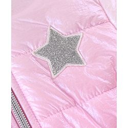 Babyhug Woven Full Sleeves Hoodie with Star Badge - Pink