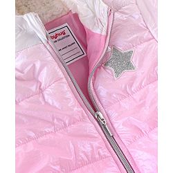 Babyhug Woven Full Sleeves Hoodie with Star Badge - Pink