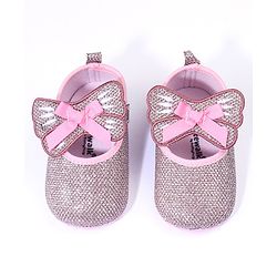 Cute Walk by Babyhug Booties With Velcro Closure - Pink