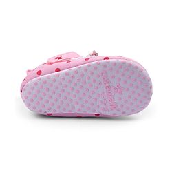 Cute Walk by Babyhug Booties With Velcro Closure & Polka Dot Print- Pink