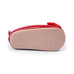 Cute Walk by Babyhug Booties with strap and Bow Applique - Red