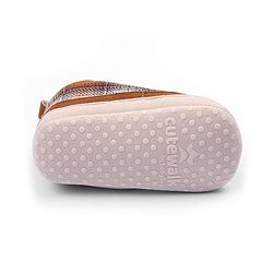 Cute Walk by Babyhug Slip On Checked Booties- Brown