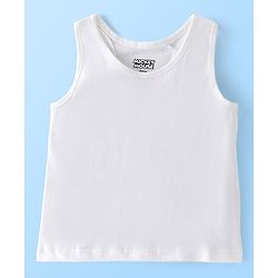 Babyhug Cotton Knit Half Sleeves Minnie Mouse Printed Crop Top with Inner Tee - Pink & White