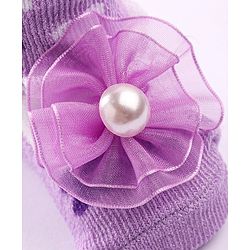 Cute Walk by Babyhug Socks Shoes with Applique - Light Purple