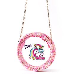 Babyhug Sling Bag with Unicorn Print Free Size - Pink