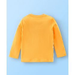 Babyhug Cotton Knit Full Sleeves Night Suit with Dino Print - Yellow