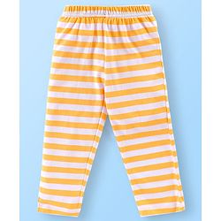 Babyhug Cotton Knit Full Sleeves Night Suit with Dino Print - Yellow