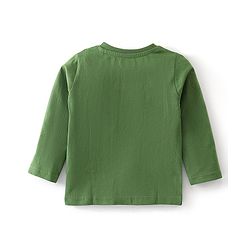 Babyhug Single Jersey Full Sleeves Night Suit With JCB Print - Green & Yellow