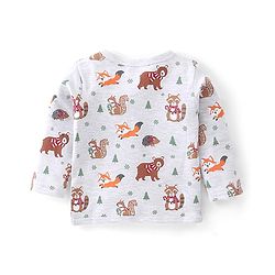 Babyhug Cotton Knit Full Sleeves Front Open Vest Bear Print Pack of 3  - Multicolour