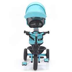 Babyhug Plug & Play Tricycle with Air Wheel Canopy & Parental Handle - Blue