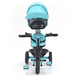Babyhug Plug & Play Tricycle with Air Wheel Canopy & Parental Handle - Blue