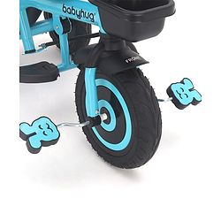 Babyhug Plug & Play Tricycle with Air Wheel Canopy & Parental Handle - Blue