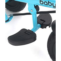 Babyhug Plug & Play Tricycle with Air Wheel Canopy & Parental Handle - Blue