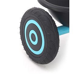 Babyhug Plug & Play Tricycle with Air Wheel Canopy & Parental Handle - Blue