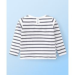 Babyhug Cotton Knit Full Sleeves T-Shirts Heart & Unicorn Print - Pink Peach & White