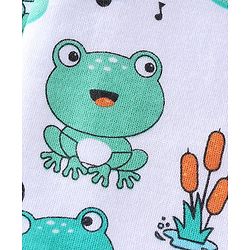 Babyhug Cotton Interlock Knit Full Sleeves Front Open Vests Striped & Frog Print Pack Of 3 - Green White & Yellow