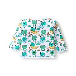 Babyhug Cotton Interlock Knit Full Sleeves Front Open Vests Striped & Frog Print Pack Of 3 - Green White & Yellow