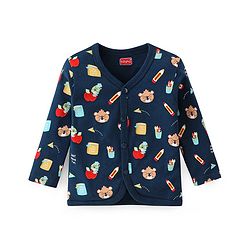 Babyhug 100% Cotton Interlock Knit Front Open Vest Stripes & Bear Print Pack of 3 - Multicolor