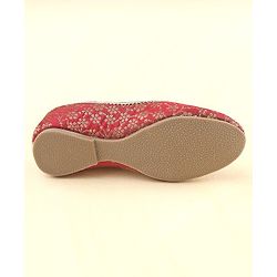 Cute Walk by Babyhug Slip On Embroidered Mojaris - Maroon