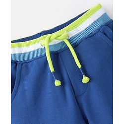 Babyhug Cotton Looper Full Length Lounge Pant Text Print- Blue