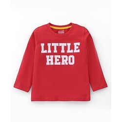 Babyhug Full Sleeves T-Shirt with Graphics Print & Striped Pack of 3 - Blue Red & Yellow