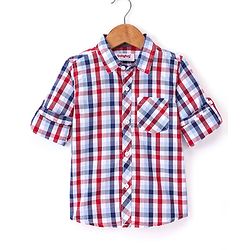Babyhug Cotton Woven Full Sleeves Checks Shirt- Multicolor