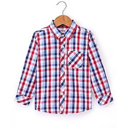 Babyhug Cotton Woven Full Sleeves Checks Shirt- Multicolor