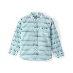 Babyhug Cotton Woven Full Sleeves Shirt Striped - Blue