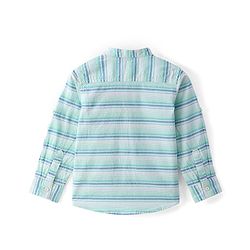 Babyhug Cotton Woven Full Sleeves Shirt Striped - Blue