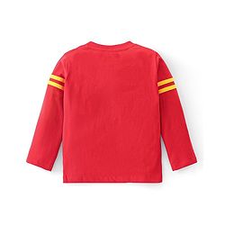 Babyhug Cotton Knit Full Sleeves T-Shirt Text Print - Red