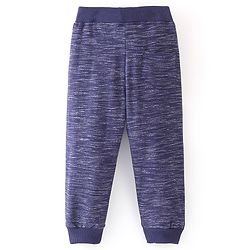 Babyhug Cotton Looper Knit Full Length Lounge Pant Text Printed - Blue
