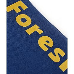 Babyhug Cotton Looper Knit Full Length Lounge Pant Bear Printed - Navy Blue