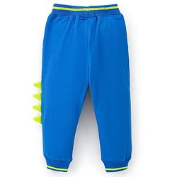 Babyhug Cotton Looper Knit Full Length Lounge Pant Dino Printed - Blue