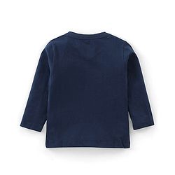 Babyhug Cotton Full Sleeves T-Shirt With Lion King Graphics- Navy Blue