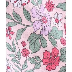 Babyhug Cotton Looper Full Length Lounge Pants Floral Print - Pink & Grey