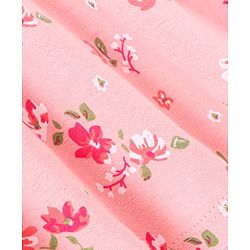 Babyhug 100% Cotton Knit Half Sleeves Floral Printed Dress Pack of 2 - Green & Pink