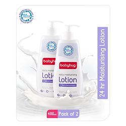 Babyhug Milk Protein Formula Daily Moisturising Lotion Pack of 2 - 400 ml Each