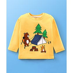 Babyhug Cotton Knit Full Sleeves T-Shirt wiith Graphics Pack of 7 - Green Blue & Yellow