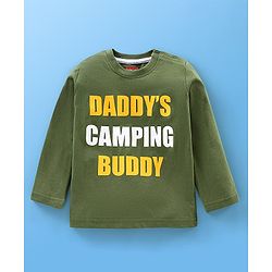 Babyhug Cotton Knit Full Sleeves T-Shirt wiith Graphics Pack of 7 - Green Blue & Yellow