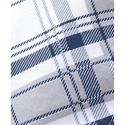 Babyhug Cotton Knit  Full Sleeves Checked Party Romper - Navy Blue