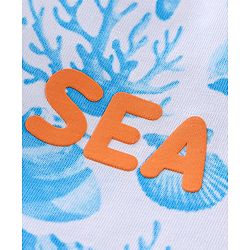 Babyhug Single Jersey Cotton Knit Half Sleeves T-Shirt & Shorts Set Sea World Print - Blue & White