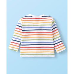 Babyhug Cotton Antibacterial Vest With Car Print Pack of 3 - Red Grey & White