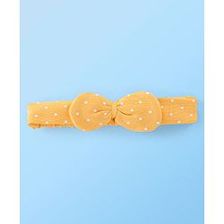 Babyhug 100% Cotton Half Sleeves Onesies With Hairband & Fruit Print - Yellow