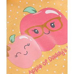 Babyhug 100% Cotton Half Sleeves Onesies With Hairband & Fruit Print - Yellow