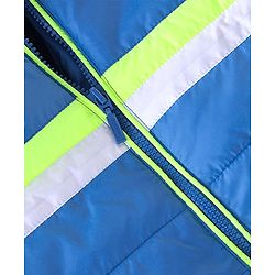 Babyhug Full Sleeves Solid Colour Padded Hooded Jacket - Blue
