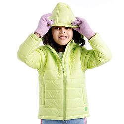 Babyhug Full Sleeves Padded & Hooded Jacket Solid- Neon Green