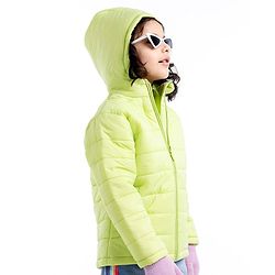 Babyhug Full Sleeves Padded & Hooded Jacket Solid- Neon Green